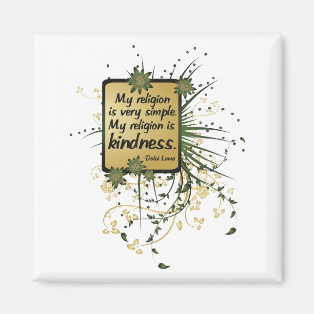 Dalai Lama Religion Quote Magnet (Framsidan)