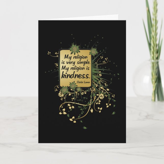 Dalai Lama religioncitationstecken Kort (Framsida)