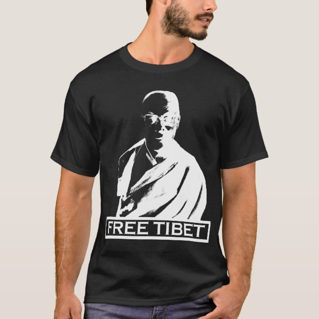 Dalai Lama vit T-shirt (Framsida)