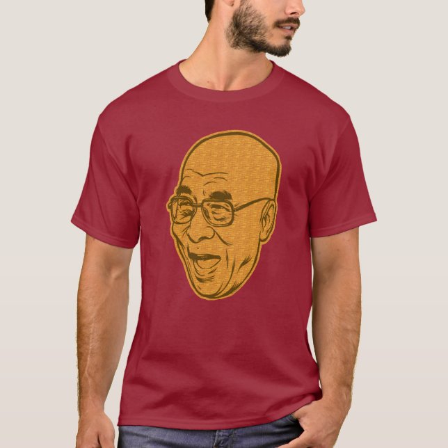 Dalai Lama XIV Laughing T Shirt (Framsida)