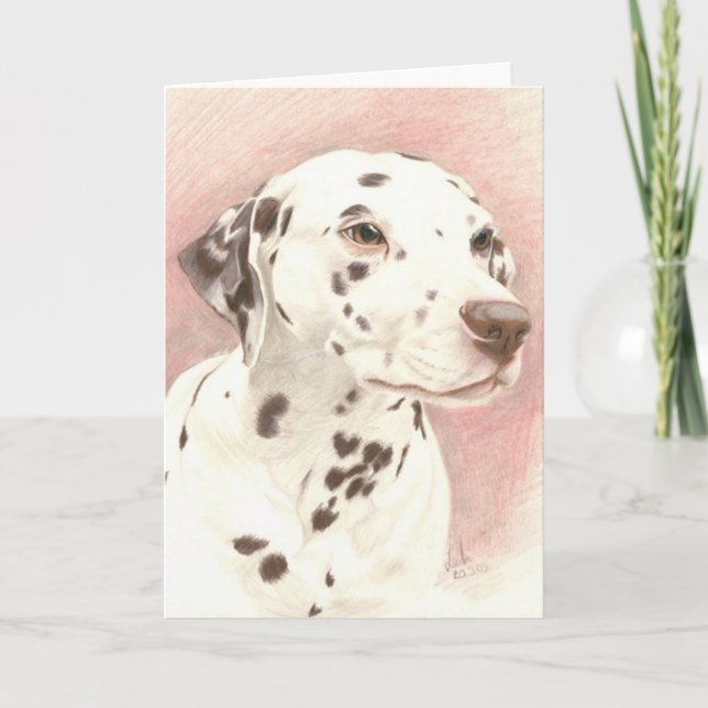 Dalamatian i Färgpenna Kort (Framsida)