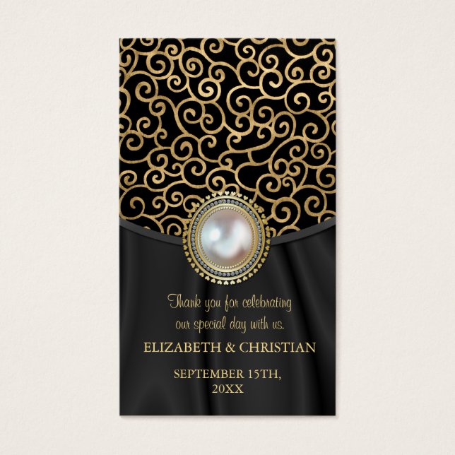 Dalarian Wedding Favor Märkre Visitkort (Framsidan)