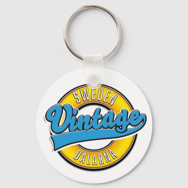 Dalarna Sverige vintage Nyckelring (Framsida)