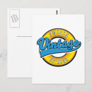 Dalarna Sverige vintage Vykort
