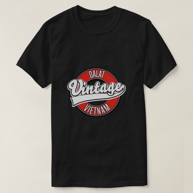 Dalat vietnam retro logotyp kaffe mugg t shirt (Design framsida)