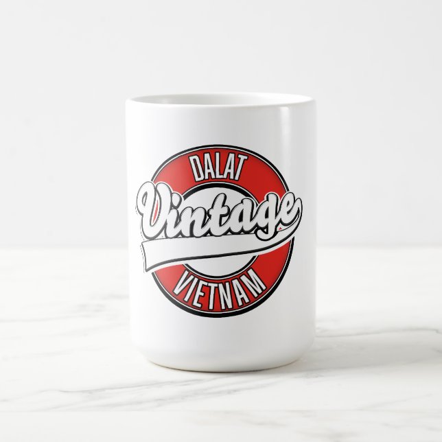 Dalat vietnam retro logotyp kaffemugg (Center)