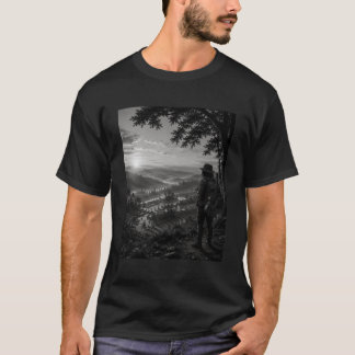 Daldal av gryning Svart & Vit Vandrande Gitarr Nat T Shirt