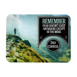 Dale Carnegie inspirationcitat "Fruktan" Flexibel Magnet