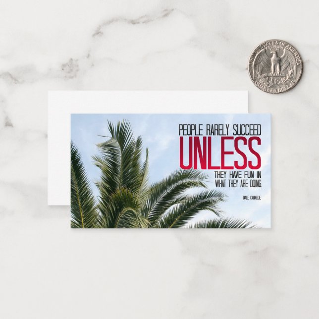 Dale Carnegie inspirationsoffert "Ha roligt" Anteckningskort (Fram/Back In Situ)