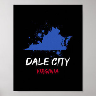 Dale City Virginia Va Målarfärg stänk Semester Sou Poster