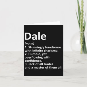 Dale Definition Personlig Namn Funny Birthday G Kort