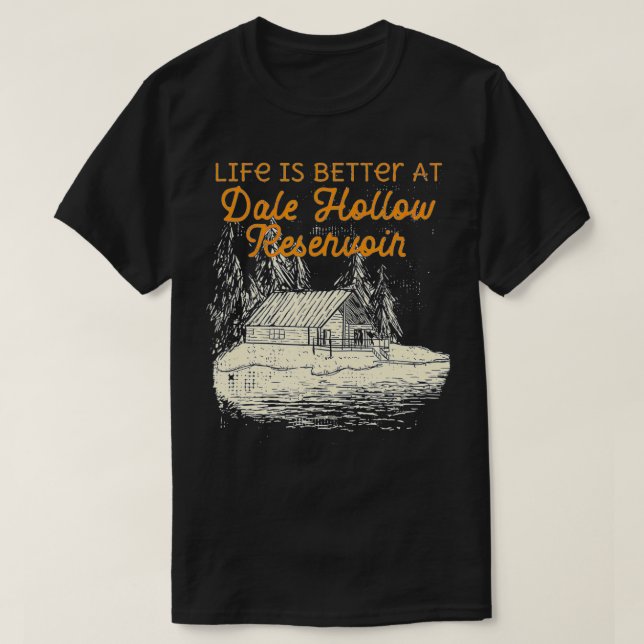Dale Hollow Reservoir Sjö Life T Shirt (Design framsida)