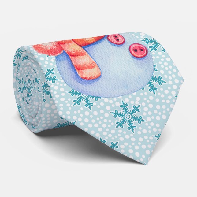 Dale jul-samlingen Snögubbe jul Slips (Rullad)