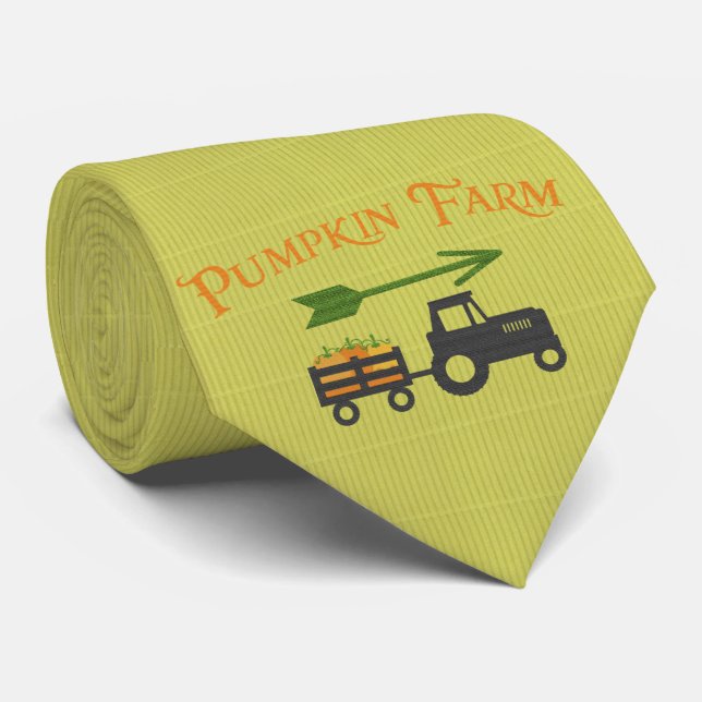 Dale Pumpkin Farm Fall på en brun Slips (Rullad)