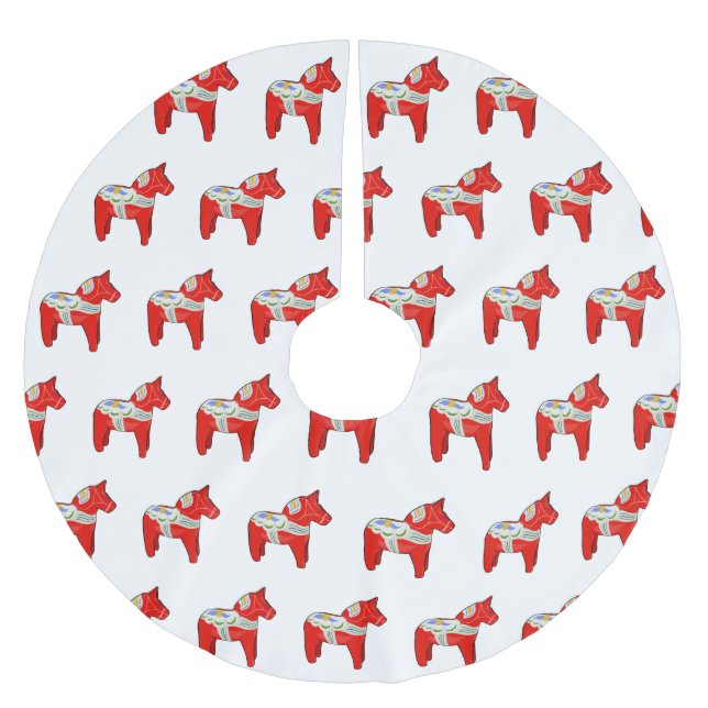 Dalecarlisk häst julgransmatta borstad polyester (Framsidan)