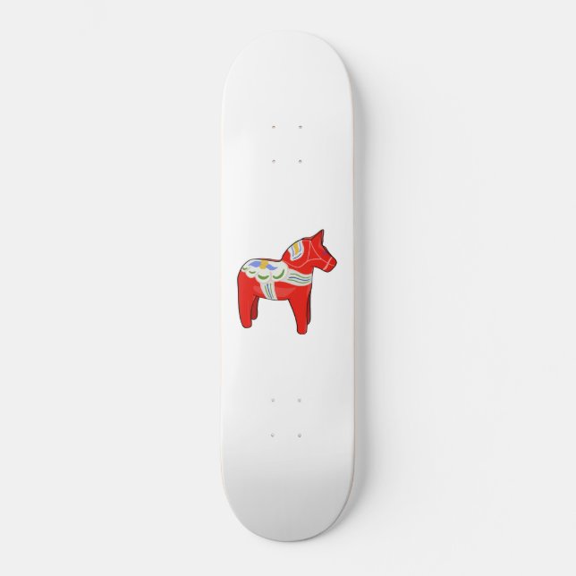 Dalecarlisk häst mini skateboard bräda 18,5 cm (Framsida)