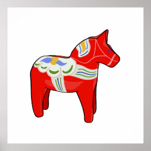 Dalecarlisk häst poster