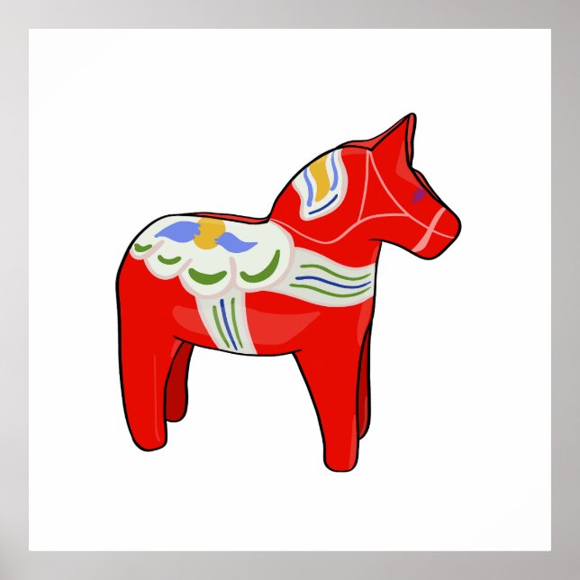 Dalecarlisk häst poster (Framsidan)