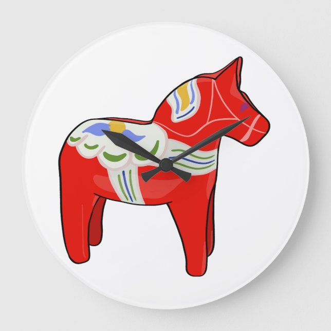 Dalecarlisk häst stor klocka (Framsida)