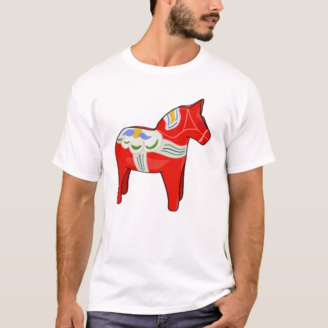 Dalecarlisk häst t shirt (Framsida)