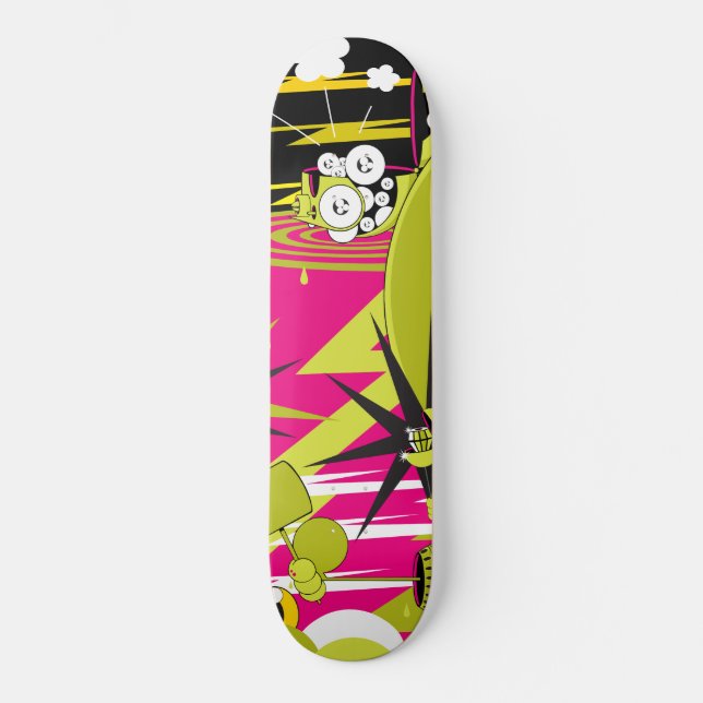 Dalek "Triptychdel 2", Old School Skateboard Bräda 21,6 Cm (Framsida)