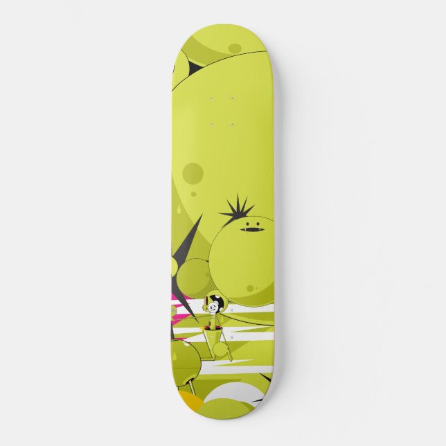 Dalek "Triptychdel 3", Old School Skateboard Bräda 18 Cm (Framsida)