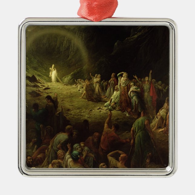 Dalen av tårar, 1883 julgransprydnad metall (Framsidan)