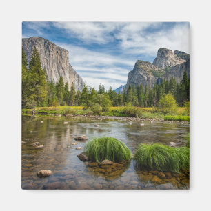 Dalen beskådar i den Yosemite nationalparken Magnet