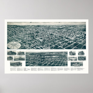 Dalen strömmer, den panorama- kartan för NY - 1924 Poster