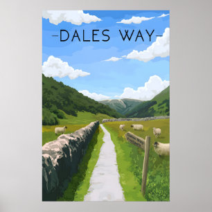 Dales Way Vandringssled Resa Affisch
