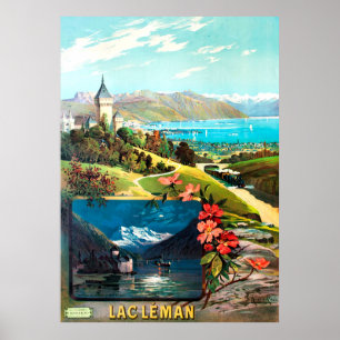 d'ALÉSI, F. Hugo. Leman, 1895. Poster