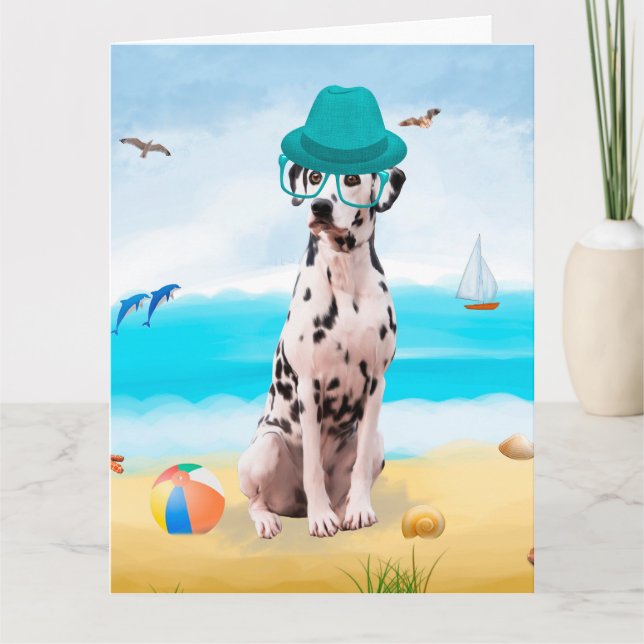 Dalformation Hund på Beach Kort (Framsida)