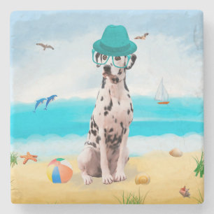Dalformation Hund på Beach Stenunderlägg