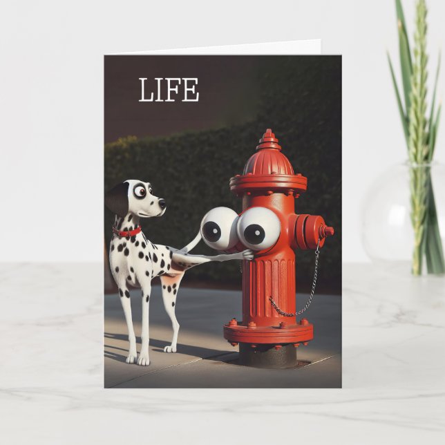 Dalformation och Red Fire Hydrant Kort (Framsida)