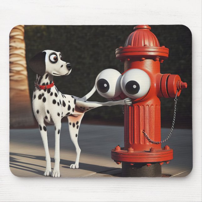 Dalformation Saluting a Red Fire Hydrant Musmatta (Framsidan)