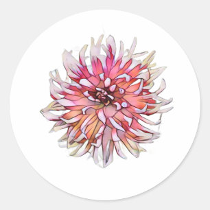 DALHIA BLOMMA RUNT KLISTERMÄRKE