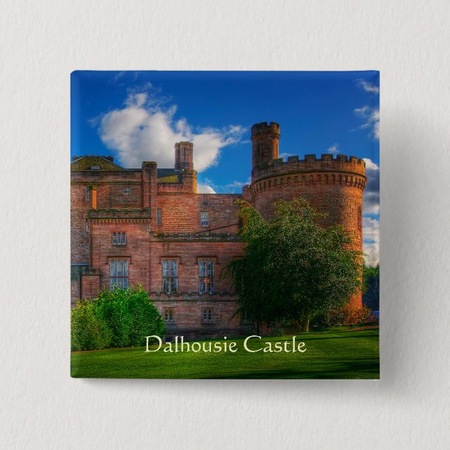 Dalhousie Castle, Midlothian, Skottland Knapp (Framsida)