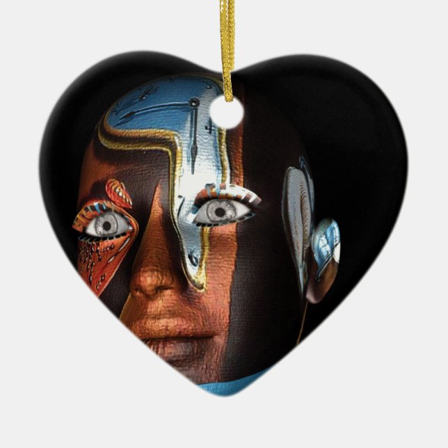 Dali 3d illustrationer på Merchandise Julgransprydnad Keramik (Framsidan)