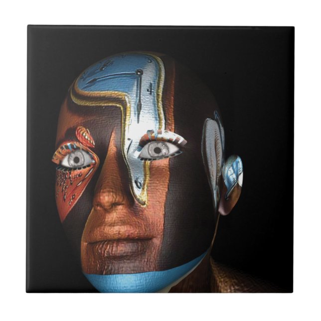 Dali 3d illustrationer på Merchandise Kakelplatta (Framsidan)