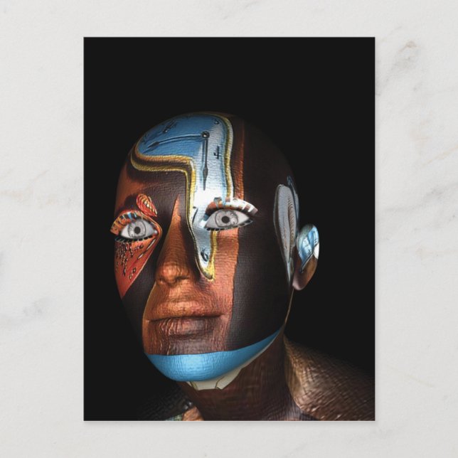 Dali 3d Illustrationer på Merchandise Vykort (Framsida)