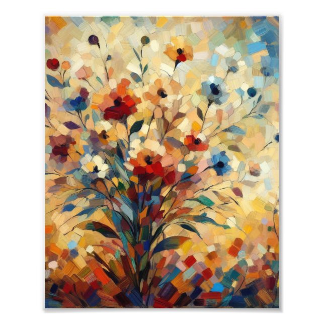 Dali blommigt vycard fototryck (Framsidan)