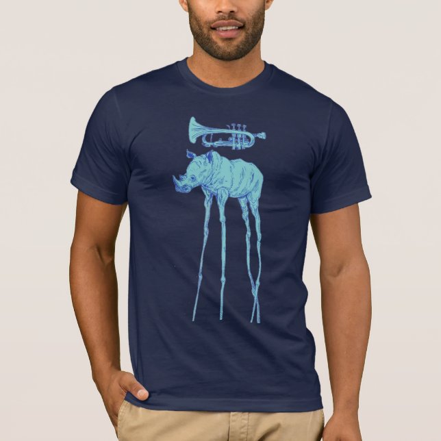 Dali noshörning t-shirt (Framsida)