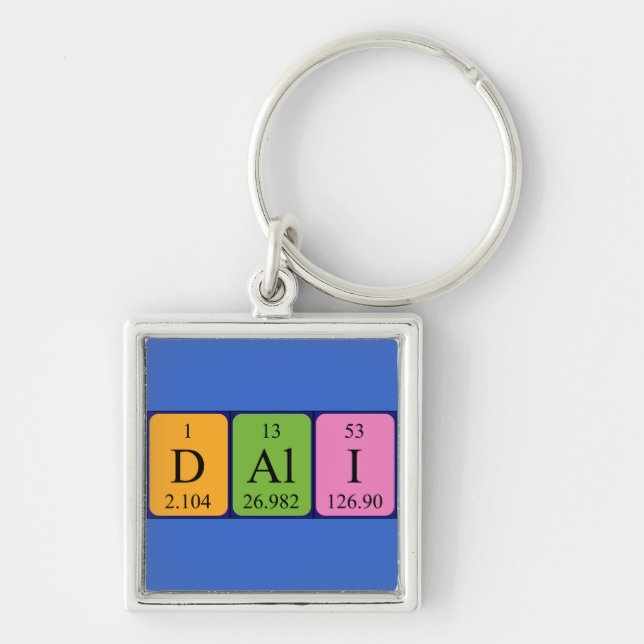 Dali Periodisk nyckelring bord namn (Framsidan)