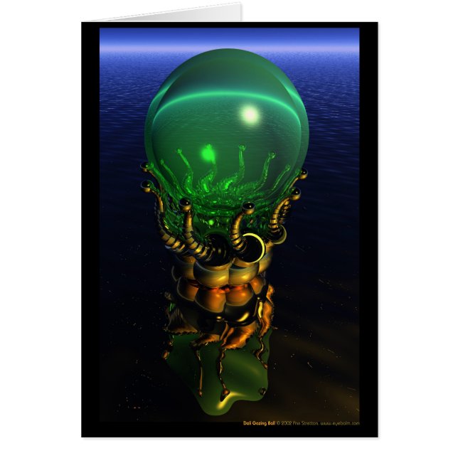 Dali som stirrar boll hälsningskort (Framsidan)