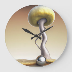Dali Stil Mushroom Wall Clock Stor Klocka
