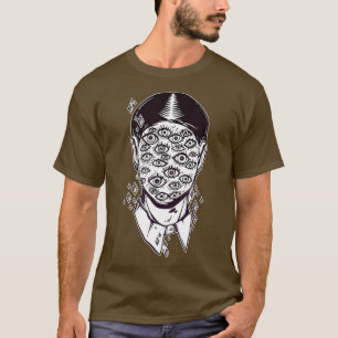 Dali Surreal Noir Retro Ögon på Ansikte TattoArt T Shirt