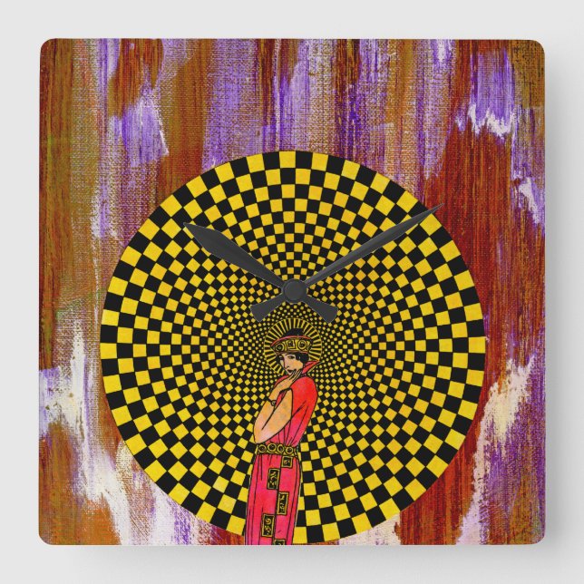 Daliance av Michael Moffa Fyrkantig Klocka (Framsida)