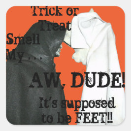 Dålig andedräkt fyrkantigt klistermärke