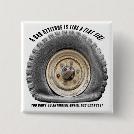 Dålig attityd som Flat Däck Knapp