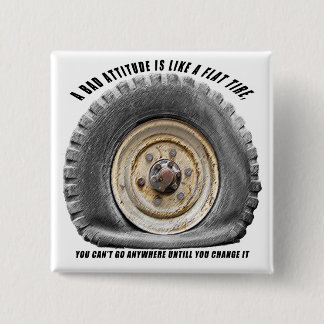 Dålig attityd som Flat Däck Knapp